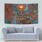 NAIDOC Week 26 Tapestry 50 Years of Deadly Aboriginal Motif