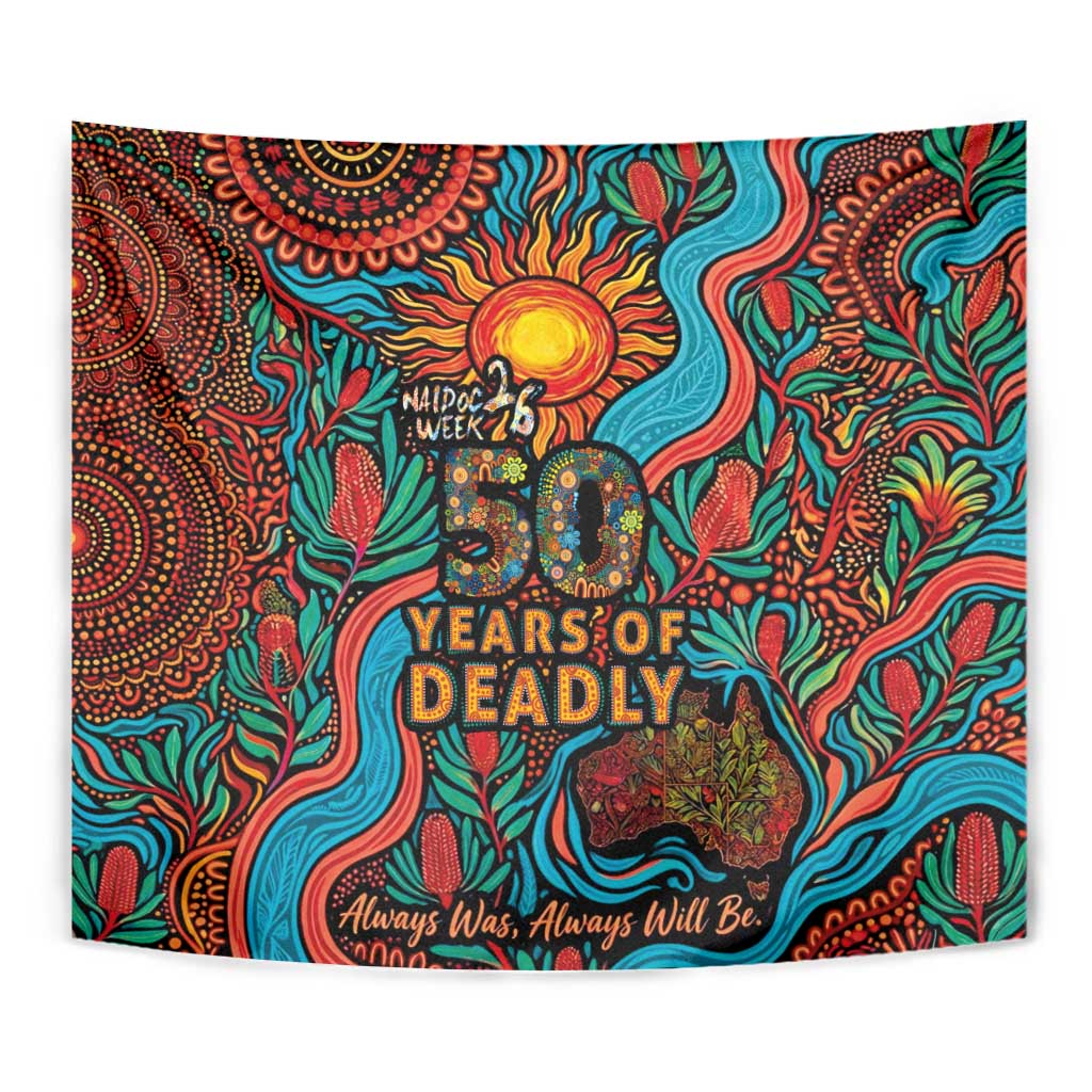 NAIDOC Week 26 Tapestry 50 Years of Deadly Aboriginal Motif