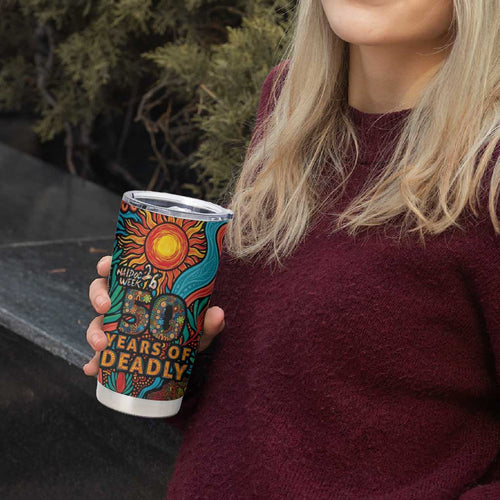 NAIDOC Week 26 Tumbler Cup 50 Years of Deadly Aboriginal Motif