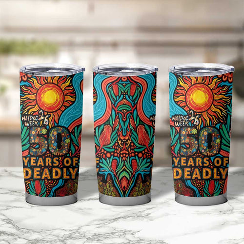 NAIDOC Week 26 Tumbler Cup 50 Years of Deadly Aboriginal Motif