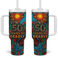 NAIDOC Week 26 Tumbler With Handle 50 Years of Deadly Aboriginal Motif
