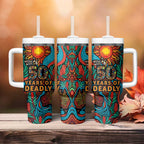 NAIDOC Week 26 Tumbler With Handle 50 Years of Deadly Aboriginal Motif