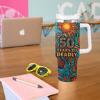 NAIDOC Week 26 Tumbler With Handle 50 Years of Deadly Aboriginal Motif