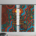 NAIDOC Week 26 Window Curtain 50 Years of Deadly Aboriginal Motif