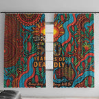 NAIDOC Week 26 Window Curtain 50 Years of Deadly Aboriginal Motif
