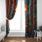NAIDOC Week 26 Window Curtain 50 Years of Deadly Aboriginal Motif