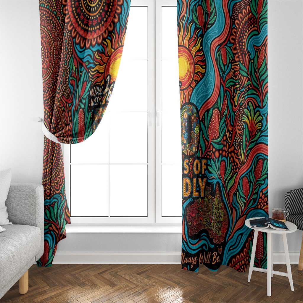 NAIDOC Week 26 Window Curtain 50 Years of Deadly Aboriginal Motif