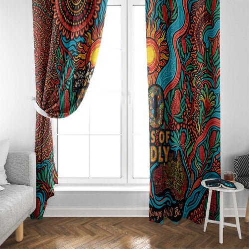 NAIDOC Week 26 Window Curtain 50 Years of Deadly Aboriginal Motif