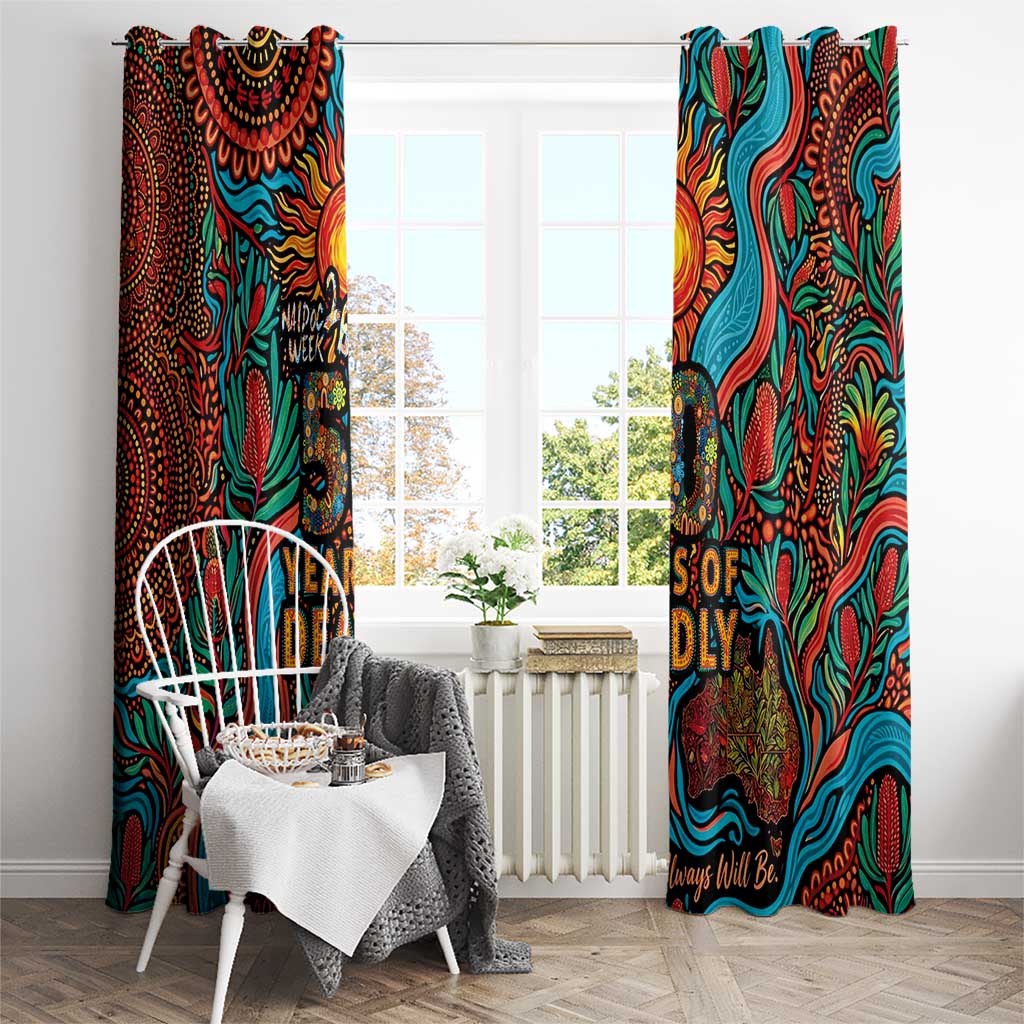 NAIDOC Week 26 Window Curtain 50 Years of Deadly Aboriginal Motif
