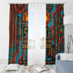 NAIDOC Week 26 Window Curtain 50 Years of Deadly Aboriginal Motif