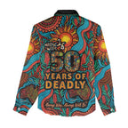 NAIDOC Week 26 Women Casual Shirt 50 Years of Deadly Aboriginal Motif