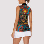 NAIDOC Week 26 Women Sleeveless Polo Shirt 50 Years of Deadly Aboriginal Motif