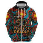 NAIDOC Week 26 Zip Hoodie 50 Years of Deadly Aboriginal Motif
