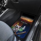 Australia and New Zealand ANZAC Day Car Mats Tui Bird and Koala mix Maori and Aboriginal Pattern