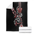 Aotearoa Toitu Te Tiriti-Honour the Treaty Blanket Maori Taniwha Haka with Taniko and Tukutuku