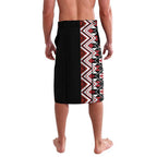 Aotearoa Toitu Te Tiriti-Honour the Treaty Lavalava Maori Taniwha Haka with Taniko and Tukutuku