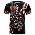 Aotearoa Toitu Te Tiriti-Honour the Treaty T Shirt Maori Taniwha Haka with Taniko and Tukutuku