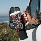 Aotearoa Toitu Te Tiriti-Honour the Treaty Tumbler With Handle Maori Taniwha Haka with Taniko and Tukutuku