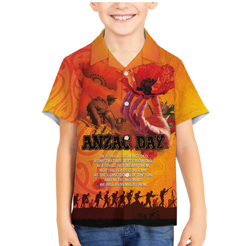 Australia and New Zealand ANZAC Day Family Matching Mermaid Dress and Hawaiian Shirt Soldiers Memories - Red Poppies with Aboriginal and Maori Art