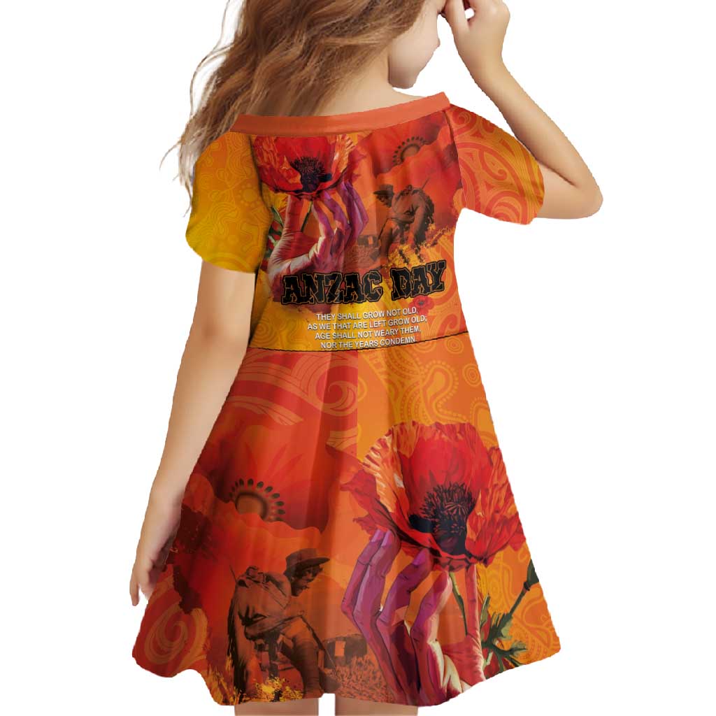 Australia and New Zealand ANZAC Day Family Matching Tank Maxi Dress and Hawaiian Shirt Soldiers Memories - Red Poppies with Aboriginal and Maori Art