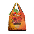 Australia and New Zealand ANZAC Day Grocery Bag Soldiers Memories - Red Poppies with Aboriginal and Maori Art