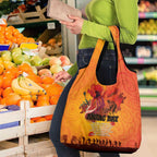 Australia and New Zealand ANZAC Day Grocery Bag Soldiers Memories - Red Poppies with Aboriginal and Maori Art