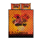 Australia and New Zealand ANZAC Day Quilt Bed Set Soldiers Memories - Red Poppies with Aboriginal and Maori Art