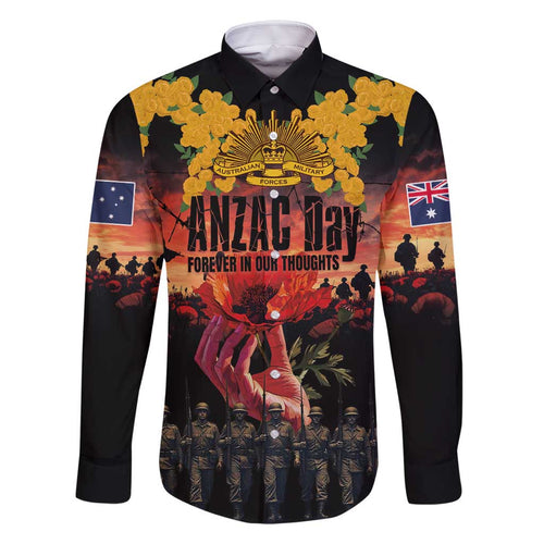 Australia ANZAC Day Family Matching Mermaid Dress and Hawaiian Shirt Forever in My Thoughts