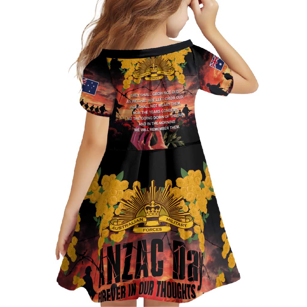 Australia ANZAC Day Family Matching Summer Maxi Dress and Hawaiian Shirt Forever in My Thoughts