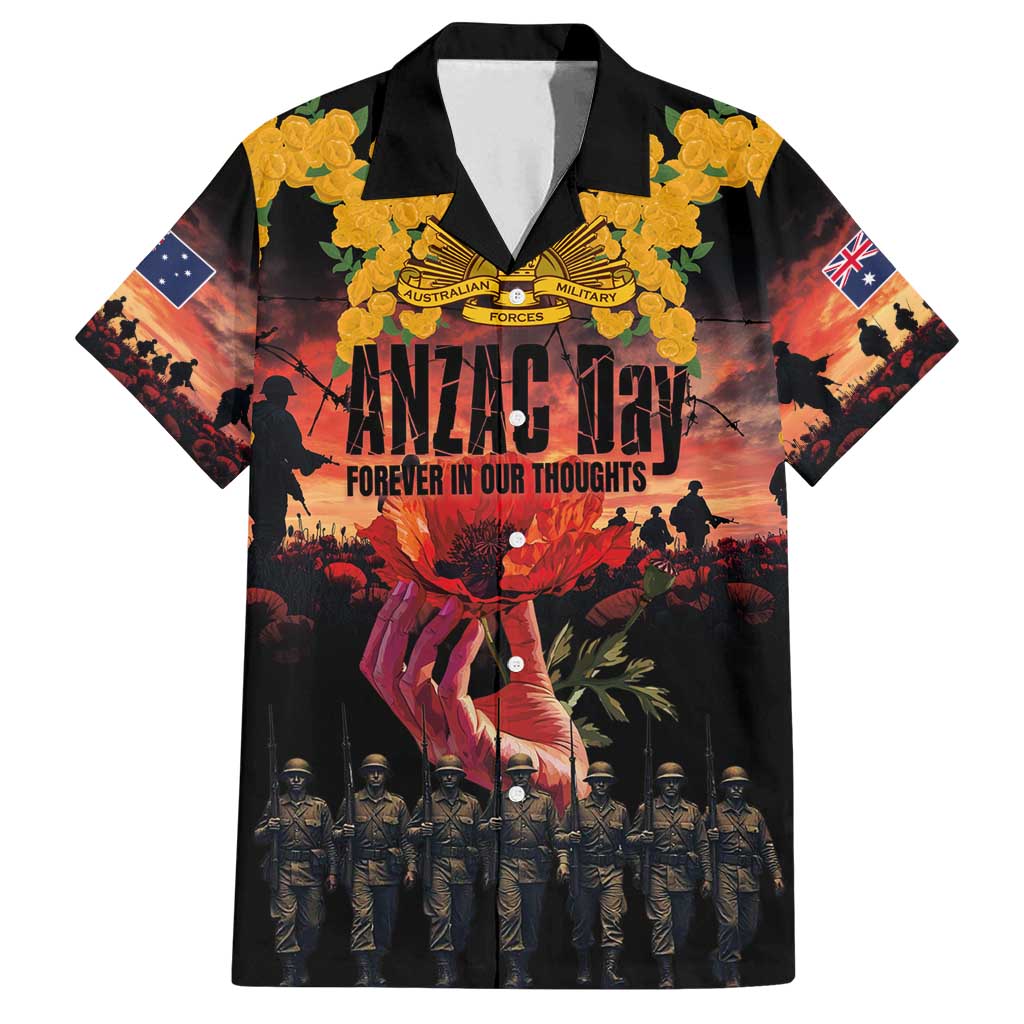 Australia ANZAC Day Family Matching Tank Maxi Dress and Hawaiian Shirt Forever in My Thoughts