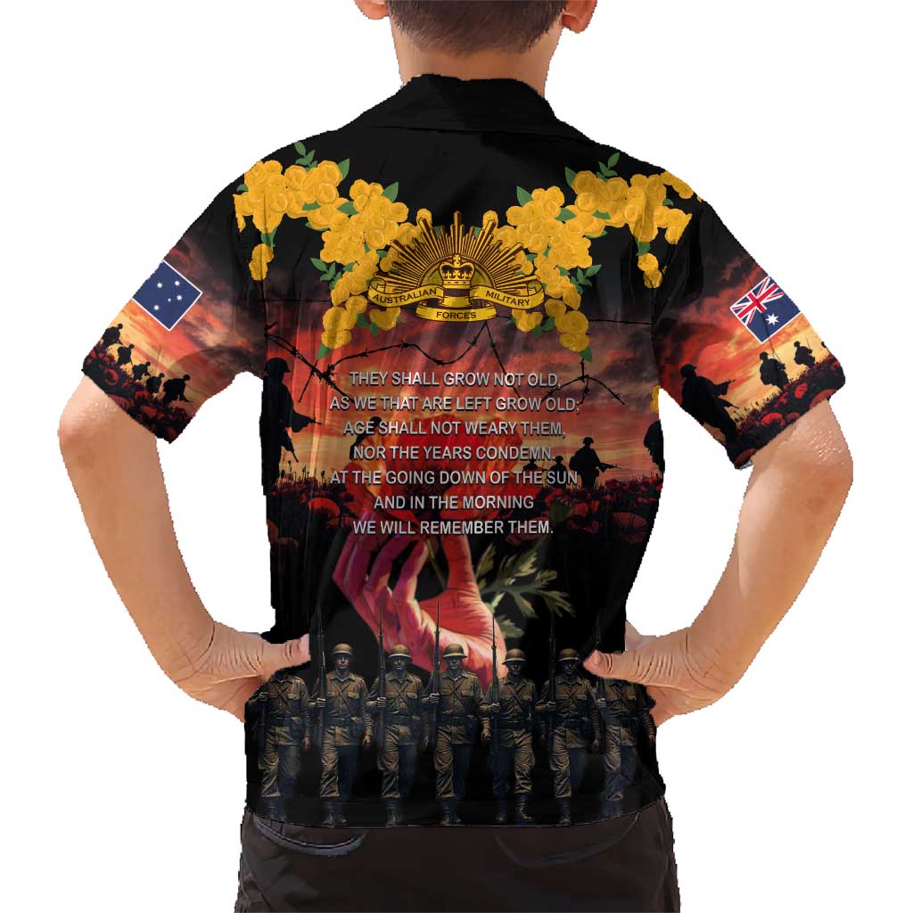 Australia ANZAC Day Hawaiian Shirt Forever in My Thoughts