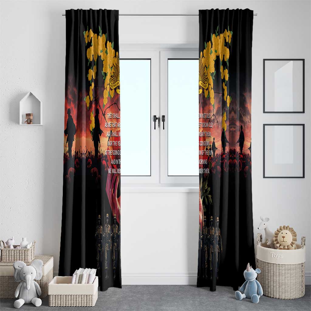 Australia ANZAC Day Window Curtain Forever in My Thoughts