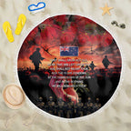 New Zealand ANZAC Day Beach Blanket Forever in My Thoughts