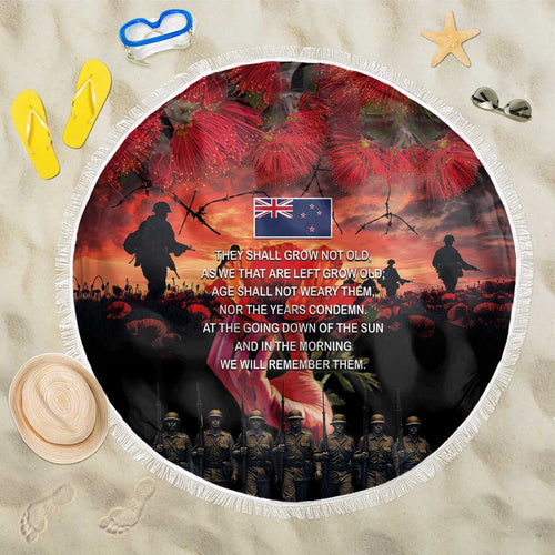New Zealand ANZAC Day Beach Blanket Forever in My Thoughts