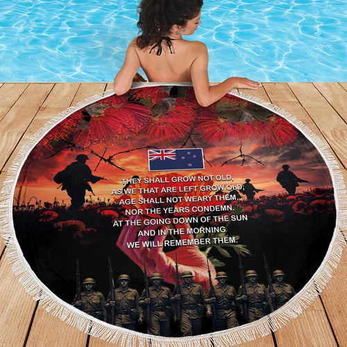 New Zealand ANZAC Day Beach Blanket Forever in My Thoughts