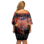 New Zealand ANZAC Day Family Matching Off Shoulder Short Dress and Hawaiian Shirt Forever in My Thoughts