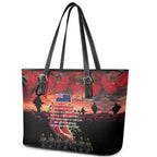 New Zealand ANZAC Day Leather Tote Bag Forever in My Thoughts
