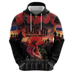 New Zealand ANZAC Day Zip Hoodie Forever in My Thoughts