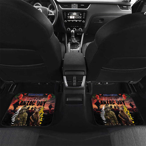 Australia and New Zealand ANZAC Day Car Mats Kangaroo and Kiwi Bird Soldier - Forever in My Thoughts