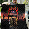 Australia and New Zealand ANZAC Day Quilt Kangaroo and Kiwi Bird Soldier - Forever in My Thoughts