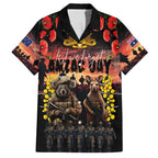 Australia ANZAC Day Family Matching Short Sleeve Bodycon Dress and Hawaiian Shirt Kangaroo and Koala Soldier - Forever in My Thoughts