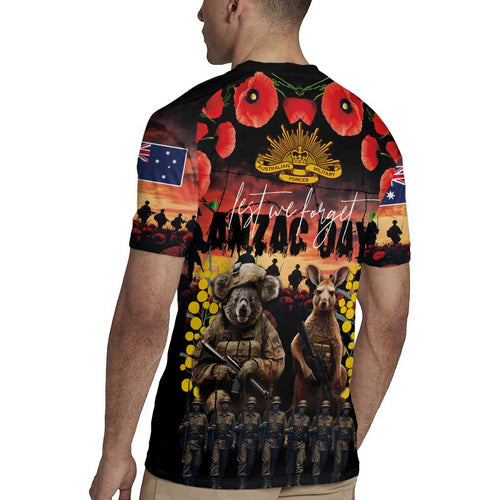 Australia ANZAC Day Rugby Jersey Kangaroo and Koala Soldier - Forever in My Thoughts
