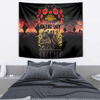 Australia ANZAC Day Tapestry Kangaroo and Koala Soldier - Forever in My Thoughts