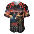 New Zealand ANZAC Day Baseball Jersey Tui Bird and Kiwi Bird Soldier - Forever in My Thoughts