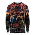 New Zealand ANZAC Day Long Sleeve Shirt Tui Bird and Kiwi Bird Soldier - Forever in My Thoughts
