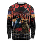New Zealand ANZAC Day Long Sleeve Shirt Tui Bird and Kiwi Bird Soldier - Forever in My Thoughts