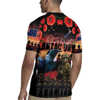 New Zealand ANZAC Day Rugby Jersey Tui Bird and Kiwi Bird Soldier - Forever in My Thoughts
