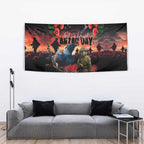 New Zealand ANZAC Day Tapestry Tui Bird and Kiwi Bird Soldier - Forever in My Thoughts