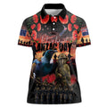 New Zealand ANZAC Day Women Polo Shirt Tui Bird and Kiwi Bird Soldier - Forever in My Thoughts