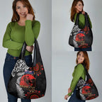 Australia and New Zealand ANZAC Day Grocery Bag Aboriginal and Maori Art Pattern - Gallipoli Lest We Forget